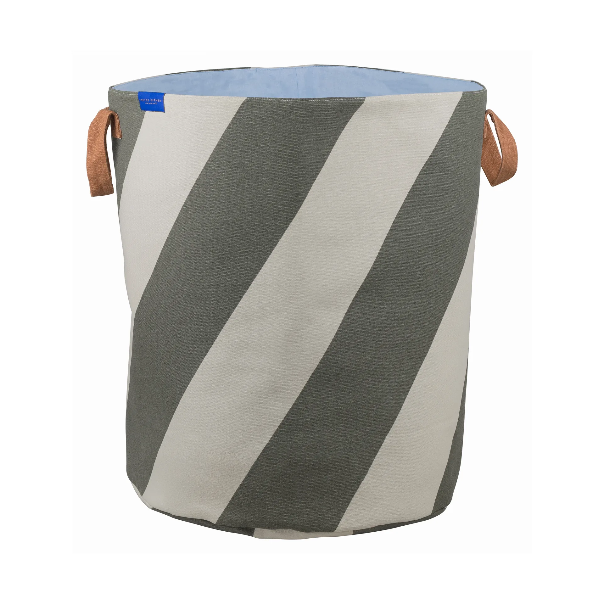 Διαγώνιο καλάθι για ρούχα Ø40x50 cm, Σκούρο ελιά-άμμος Mette Ditmer