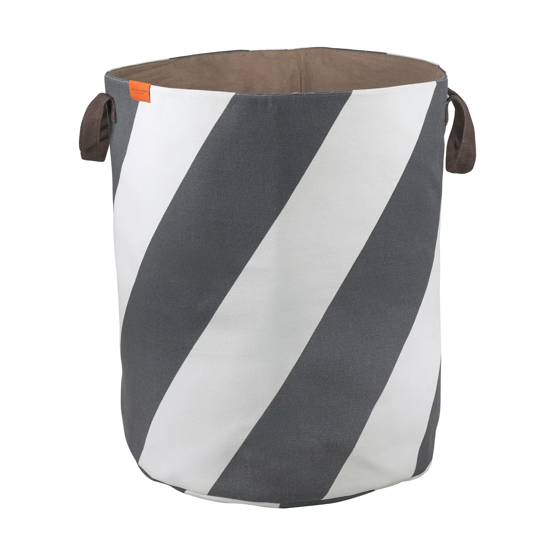 Διαγώνιο καλάθι για ρούχα Ø40x50 cm, Dark grey-off-white Mette Ditmer