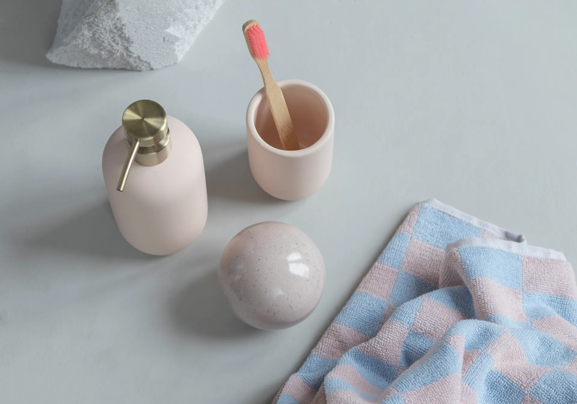 Ρετρό πετσέτα επισκεπτών 40x55 cm 2 τεμάχια, Light blue Mette Ditmer