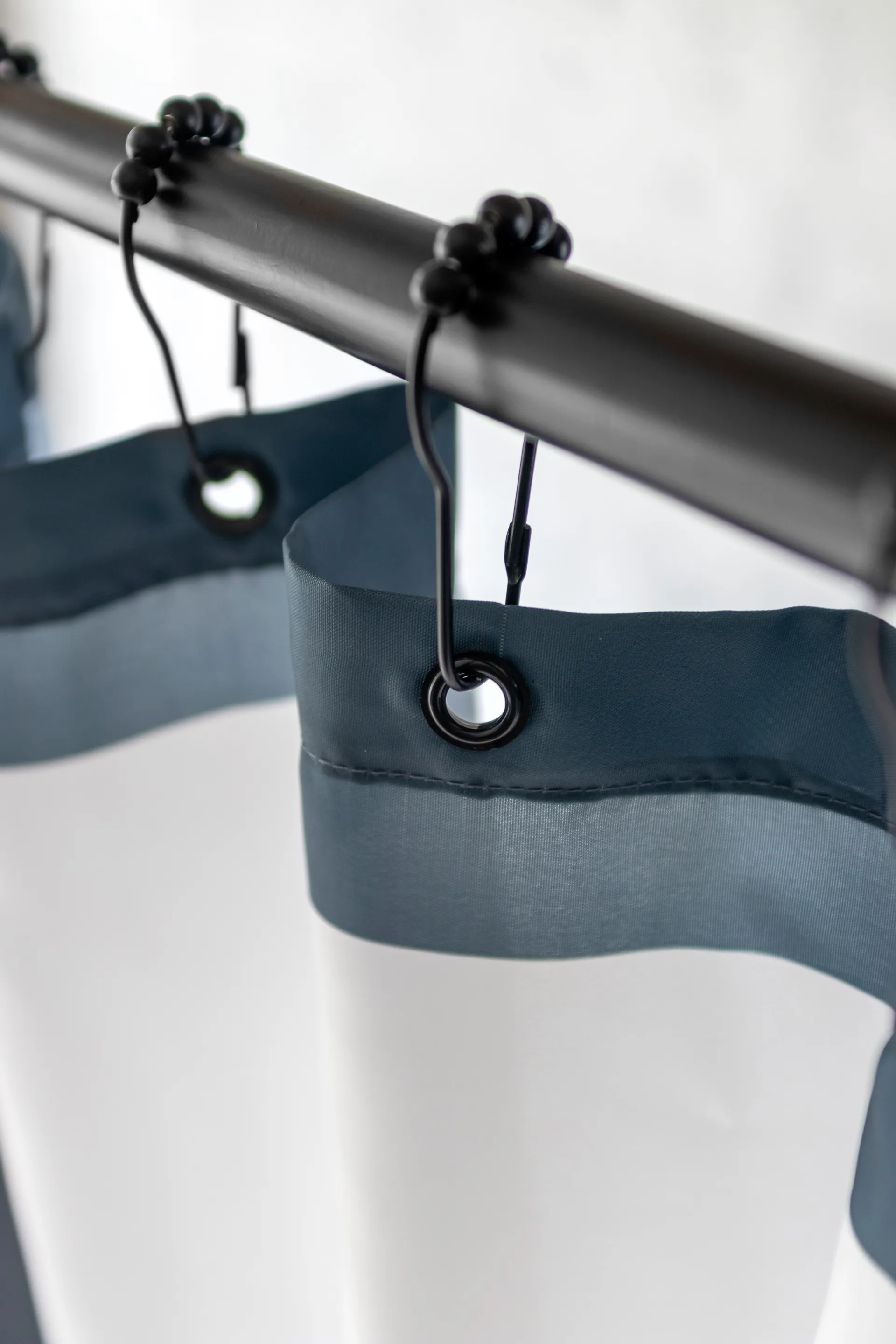 Κρίκοι Aqua για κουρτίνα ντους 10 τεμάχια, Μαύρο Mette Ditmer