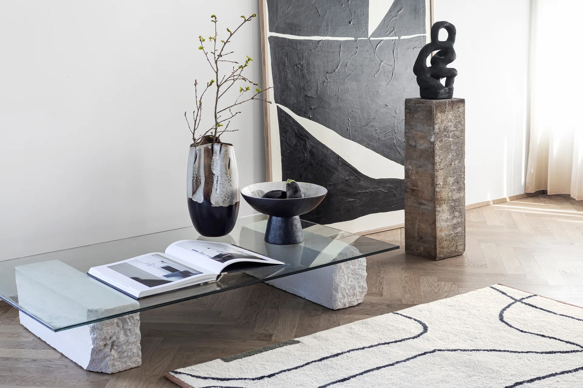 By Hand βάζο με βάση Ø31,5x20 cm, Εκρού Mette Ditmer