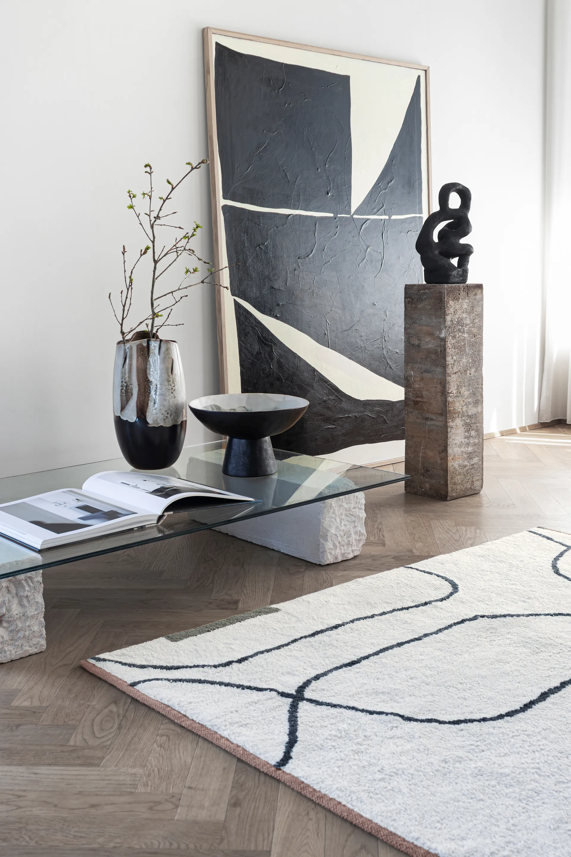 By Hand βάζο large 38,5 cm, Εκρού Mette Ditmer