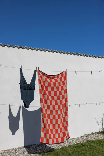 Ρετρό πετσέτα - Dark orange, 50x90 cm - Mette Ditmer