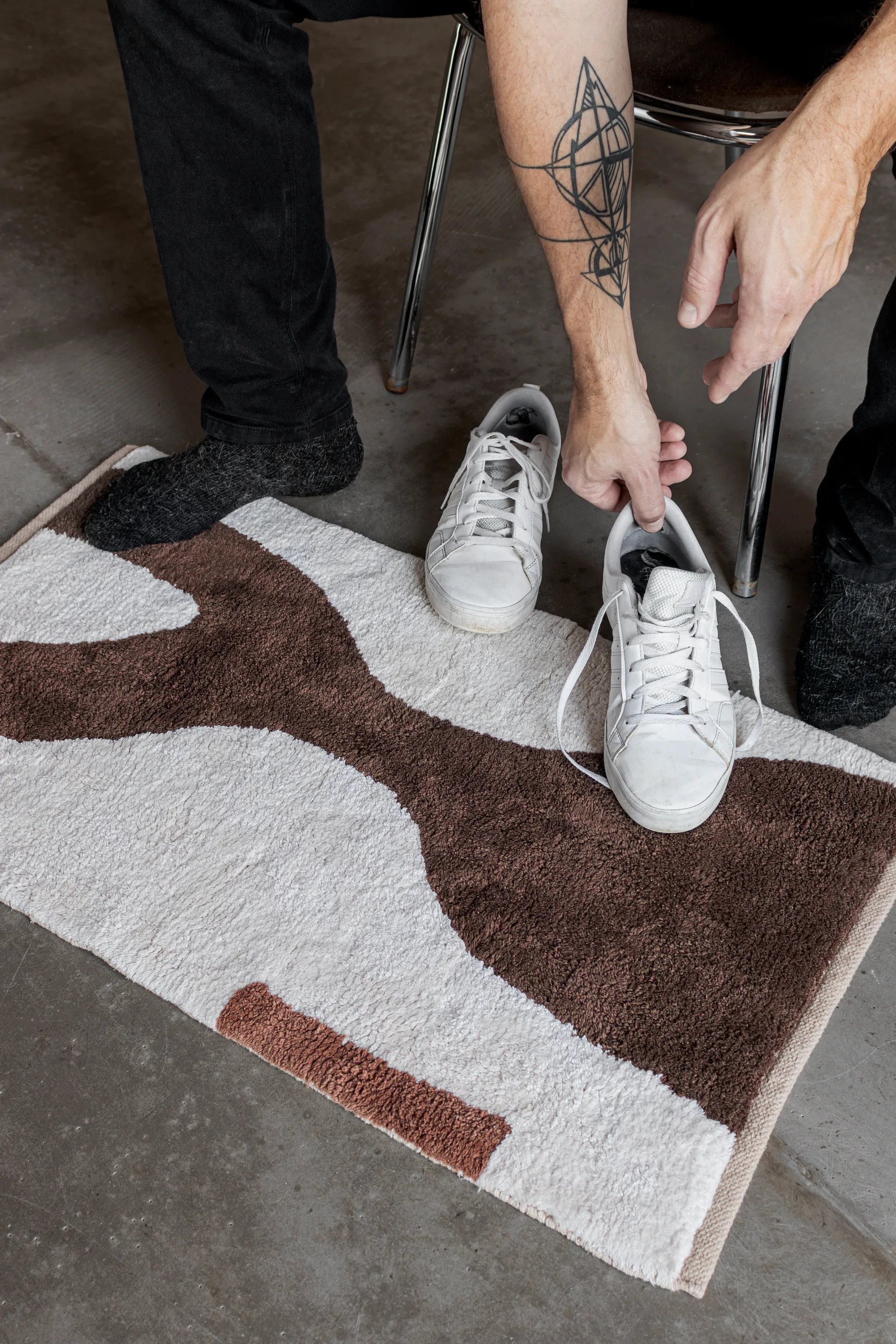 Figura χαλί, Καφέ, 50x80 cm Mette Ditmer