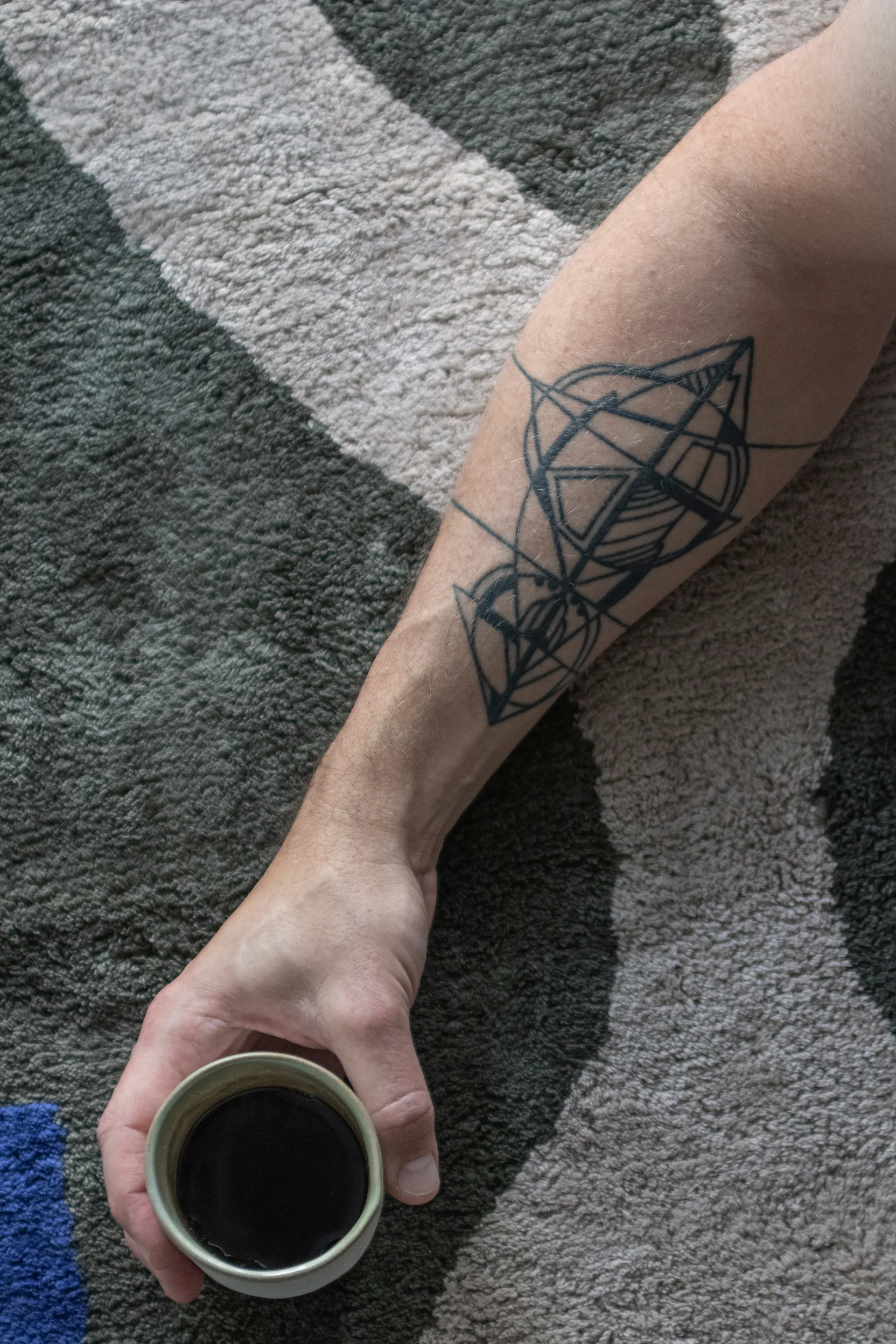 Figura χαλί, Dark olive, 50x80 εκ. Mette Ditmer