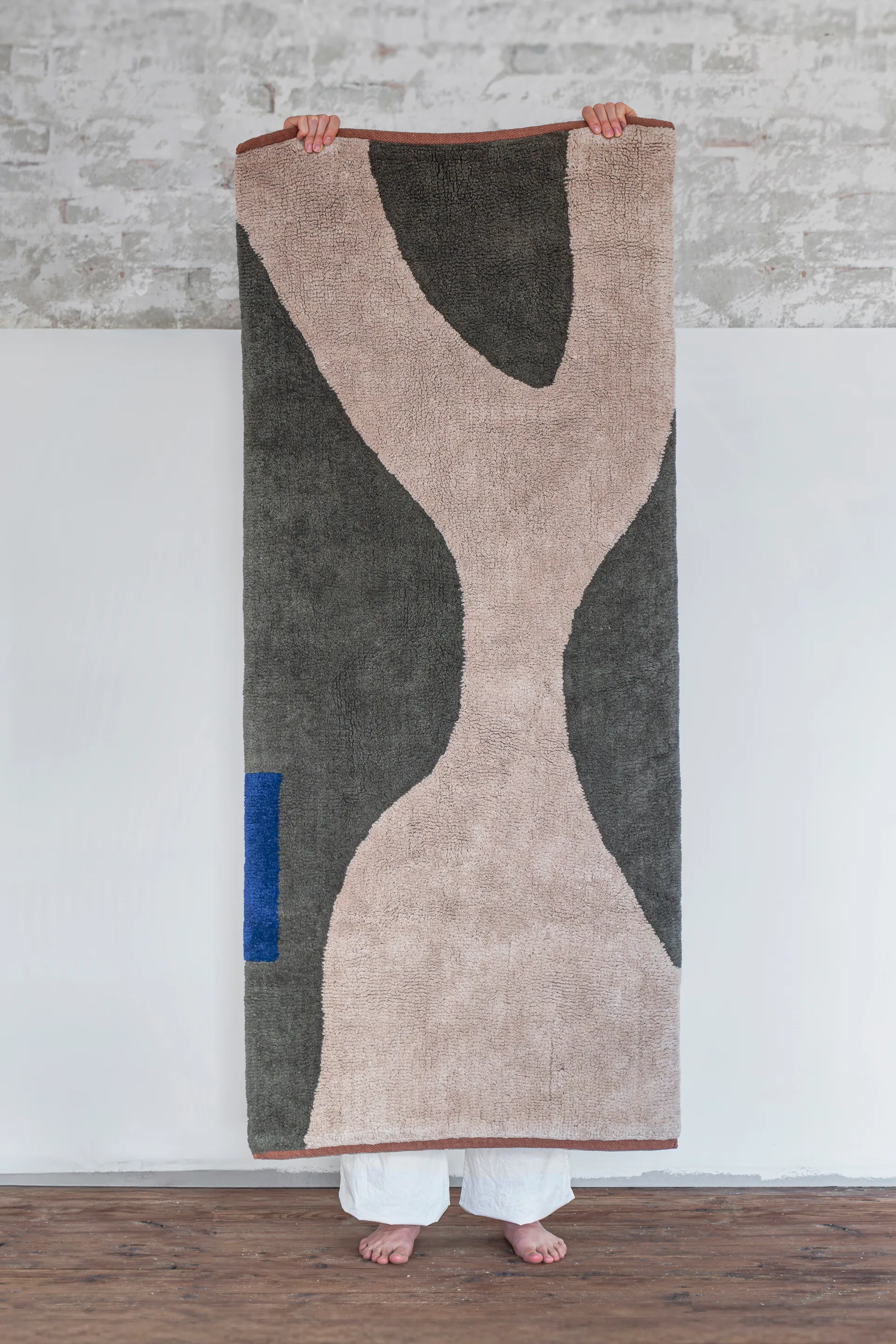 Figura χαλί, Dark olive, 70x150 cm Mette Ditmer