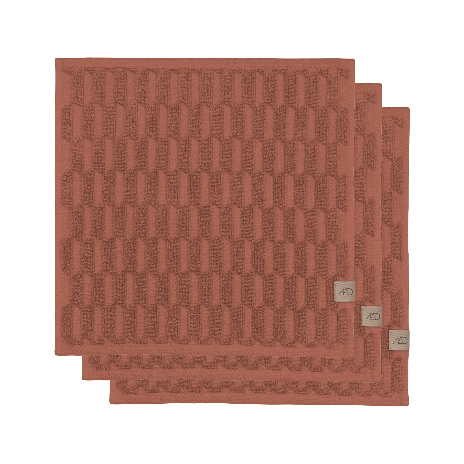 Geo πετσέτα 30x30 cm Συσκευασία 3 τεμαχίων, Ρουζ Mette Ditmer