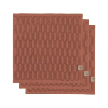 Geo πετσέτα 30x30 cm Συσκευασία 3 τεμαχίων - Ρουζ - Mette Ditmer