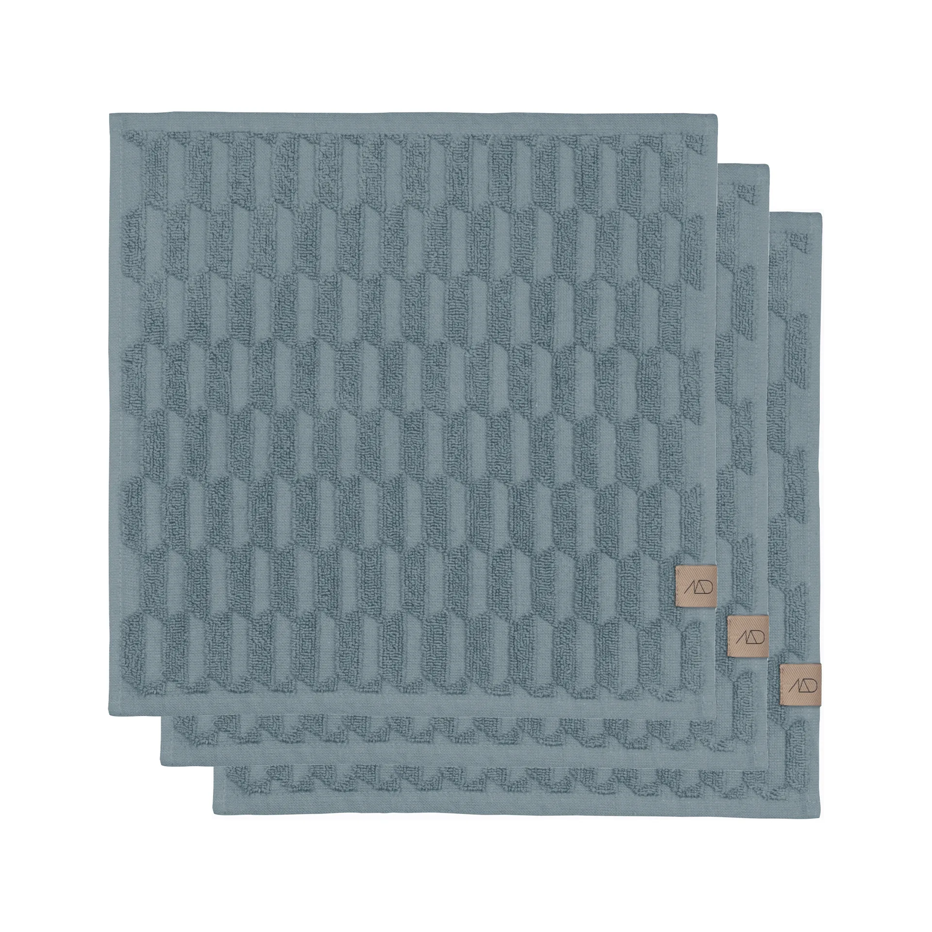 Geo πετσέτα 30x30 cm Συσκευασία 3 τεμαχίων, Μπλε της πέτρας Mette Ditmer