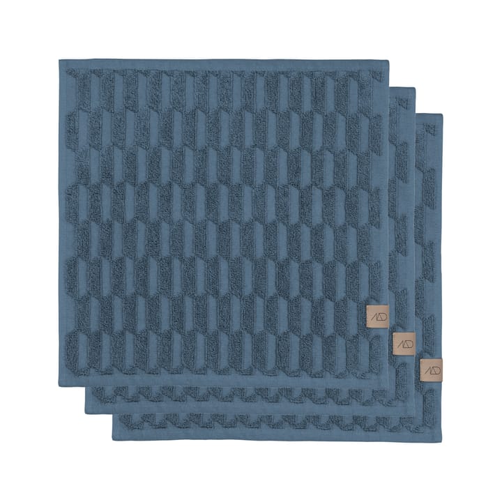Geo πετσέτα 30x30 cm Συσκευασία 3 τεμαχίων, Μπλε σχιστόλιθου Mette Ditmer