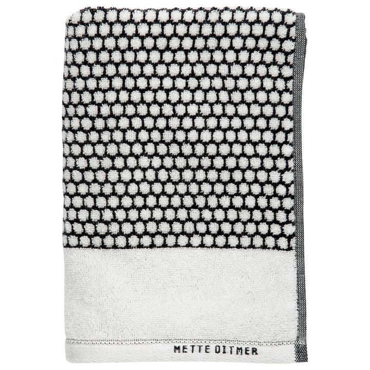 Grid πετσέτα 50x100 cm - μαύρο-υπόλευκο - Mette Ditmer