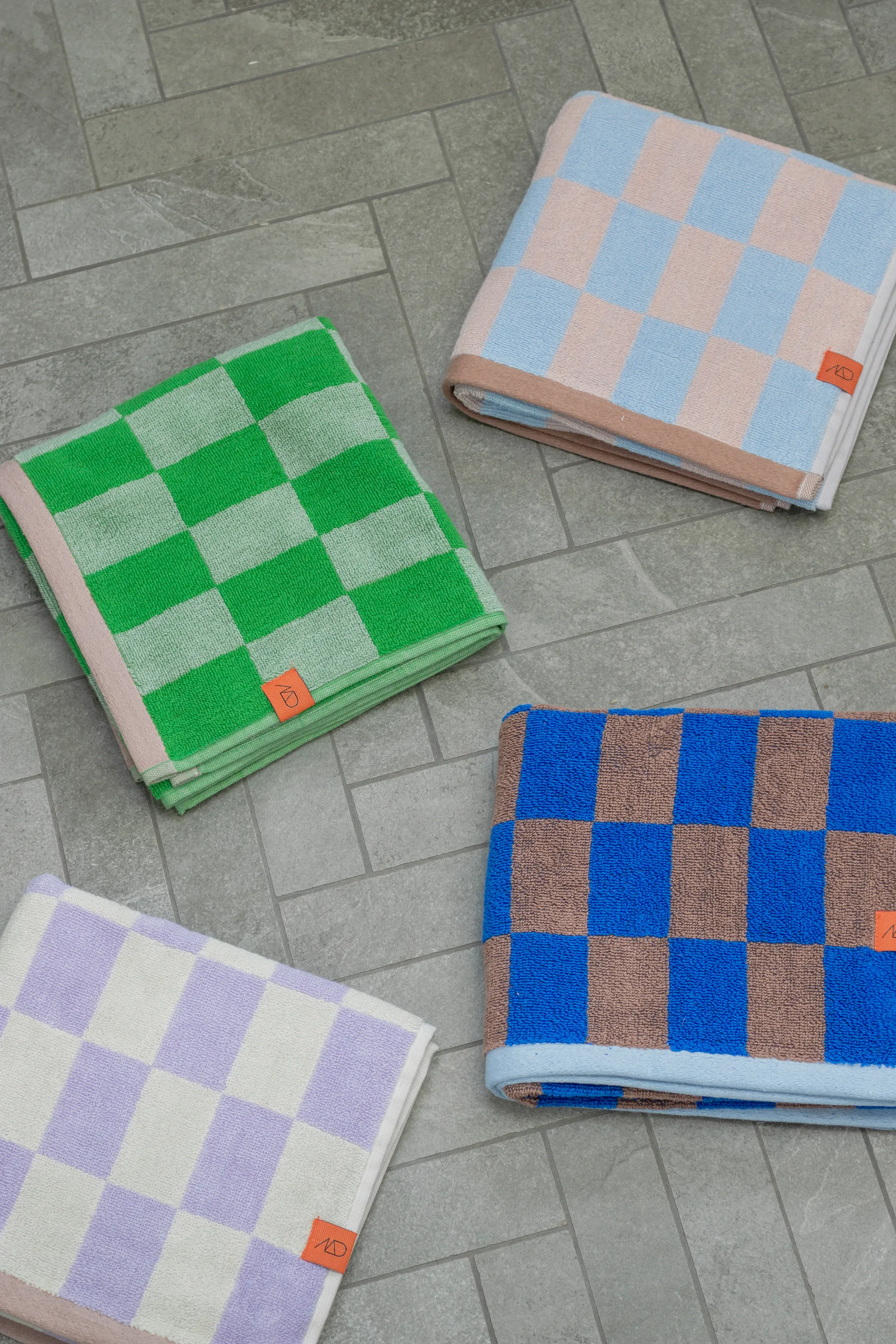 Ρετρό πετσέτα, Light blue, 70x133 cm Mette Ditmer