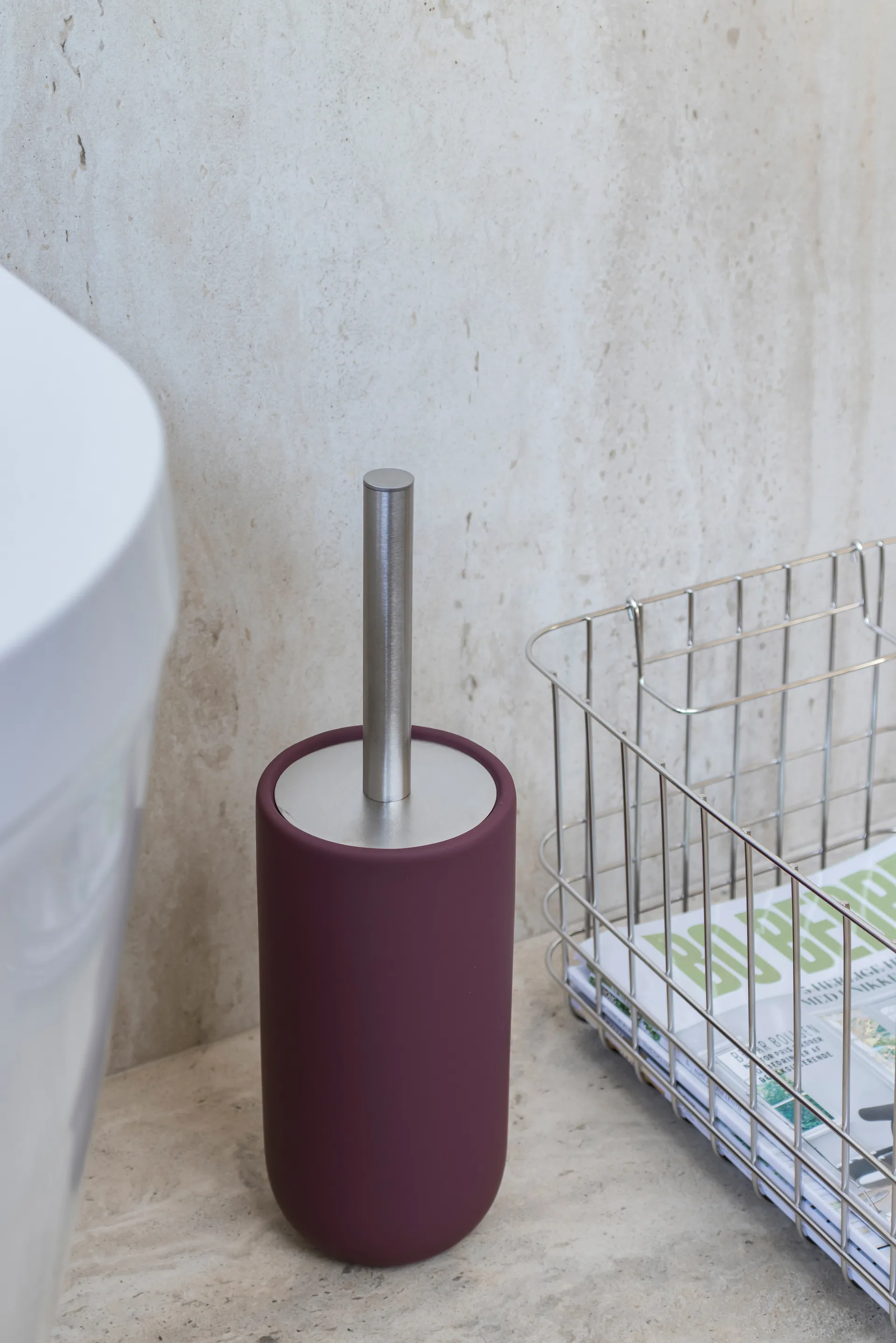 Lotus play βούρτσα τουαλέτας, συμπ. 2 κεφαλές βούρτσας τουαλέτας, Κρασί Mette Ditmer