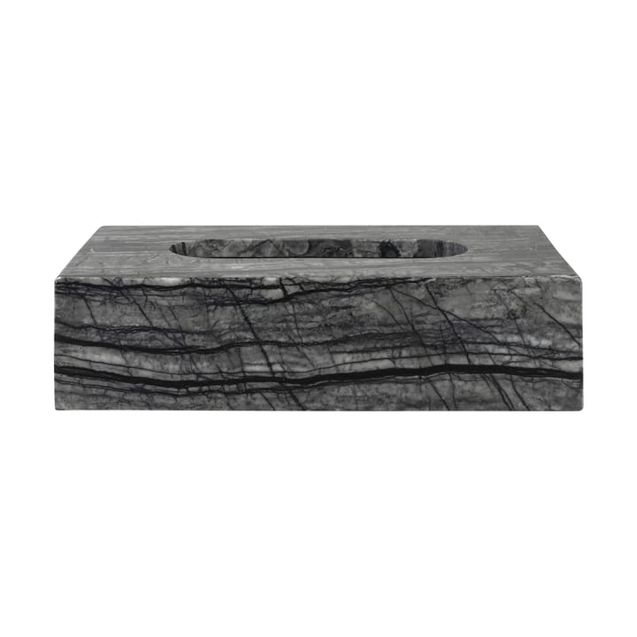 Marble κουτί για χαρτομάντηλα 14 x 25,5 εκ. - Μαύρο-γκρι - Mette Ditmer