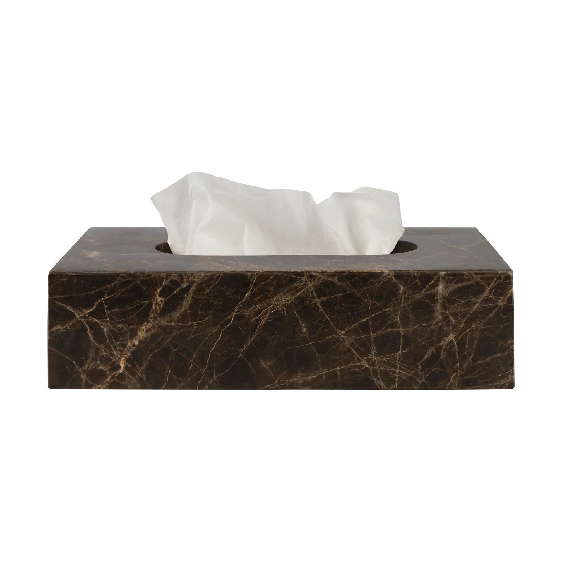 Marble κουτί για χαρτομάντηλα 14 x 25,5 εκ., Καφέ Mette Ditmer