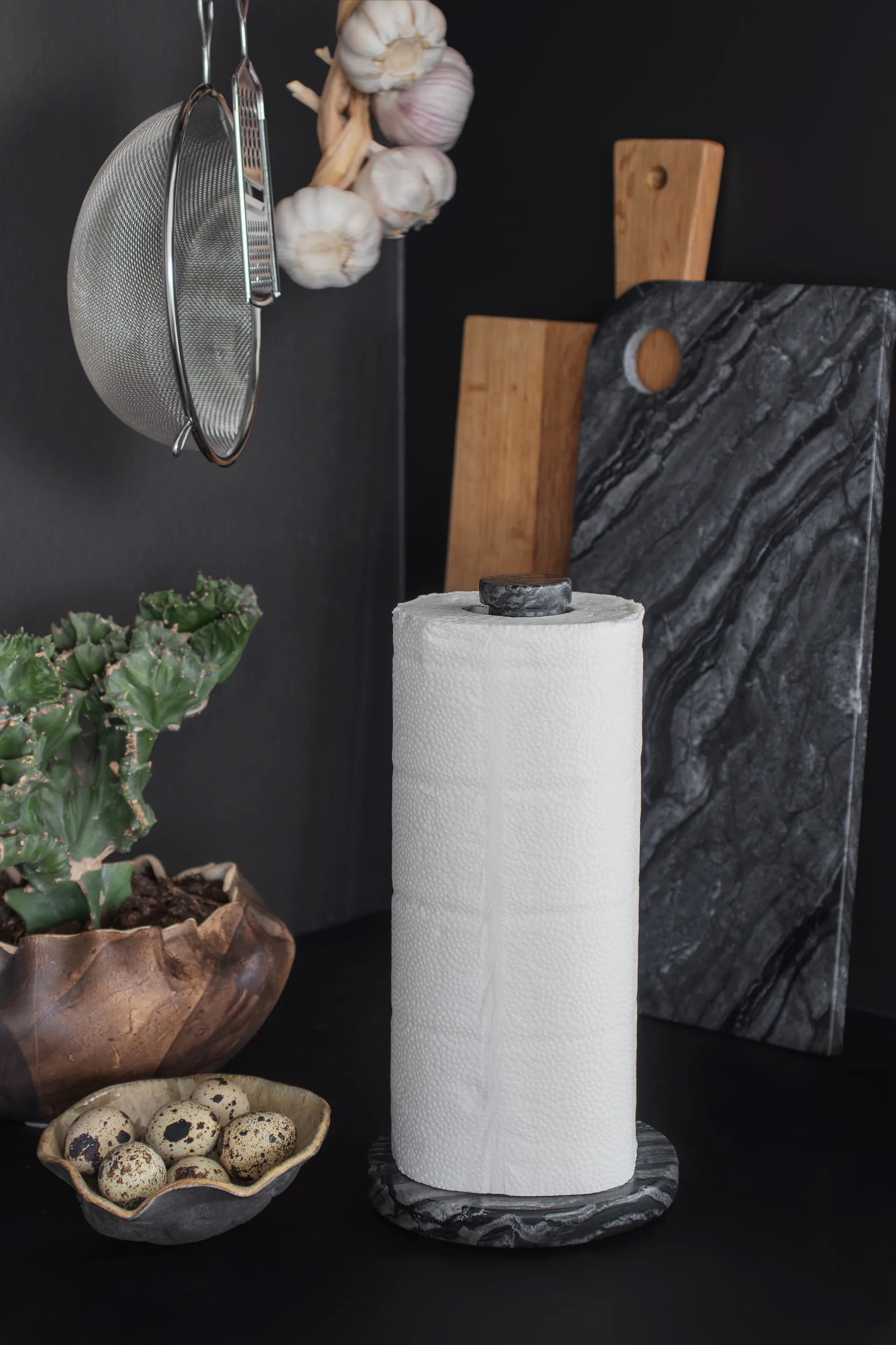 Marble βάση χαρτιού κουζίνας, Black-grey Mette Ditmer