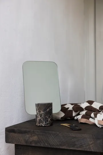 Marble καθρέφτης τραπεζιού - Brown, 30 cm - Mette Ditmer