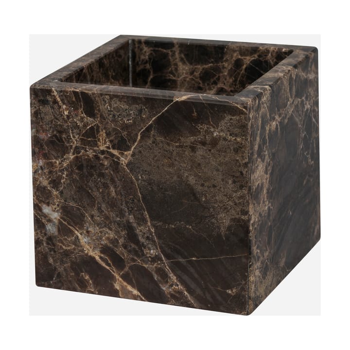 Marble cube 8.5x8.5 cm - Brown - Mette Ditmer