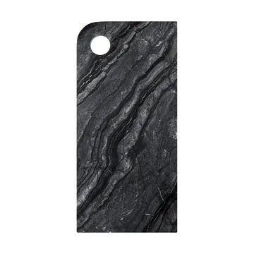 Marble δίσκος σερβιρίσματος large 18x38 cm - Black-grey - Mette Ditmer