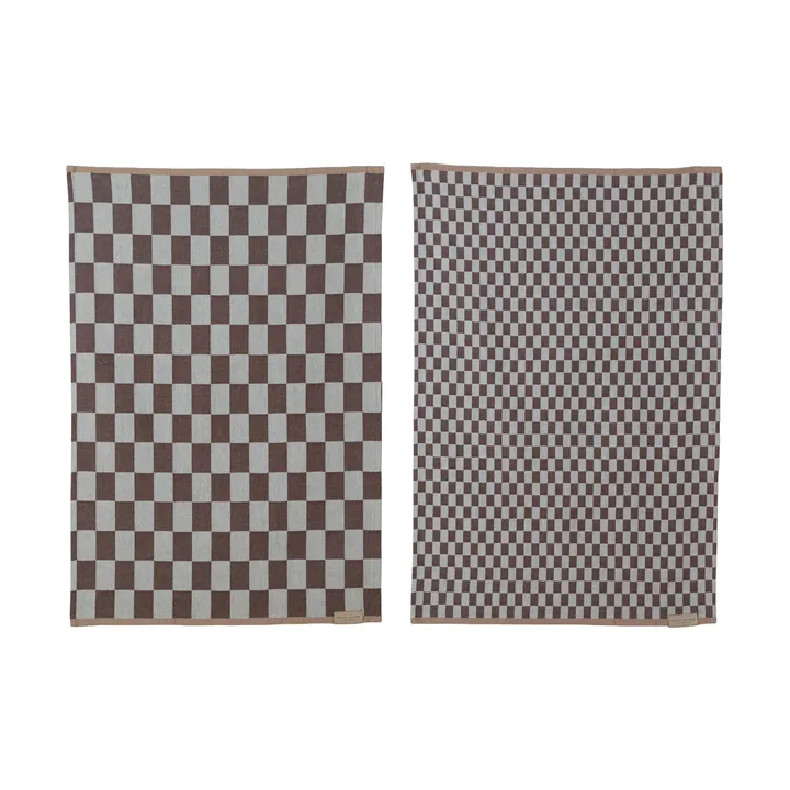 Mini-Max πετσέτες κουζίνας 2 τεμ. - Brown (brun), 50x70 εκ. - Mette Ditmer