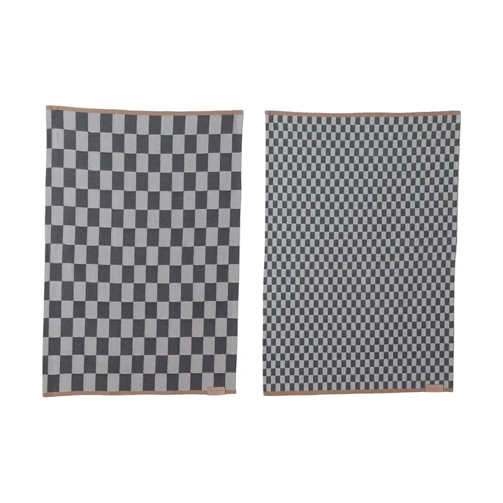 Mini-Max πετσέτες κουζίνας 2 τεμ. - Gray (γκρι), 50x70 εκ. - Mette Ditmer