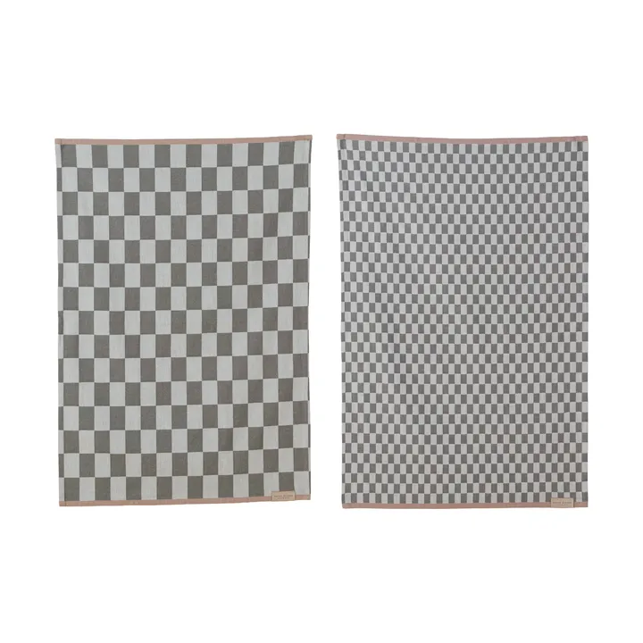 Mini-Max πετσέτες κουζίνας 2 τεμ. - Gray (γκρι), 50x70 εκ. - Mette Ditmer