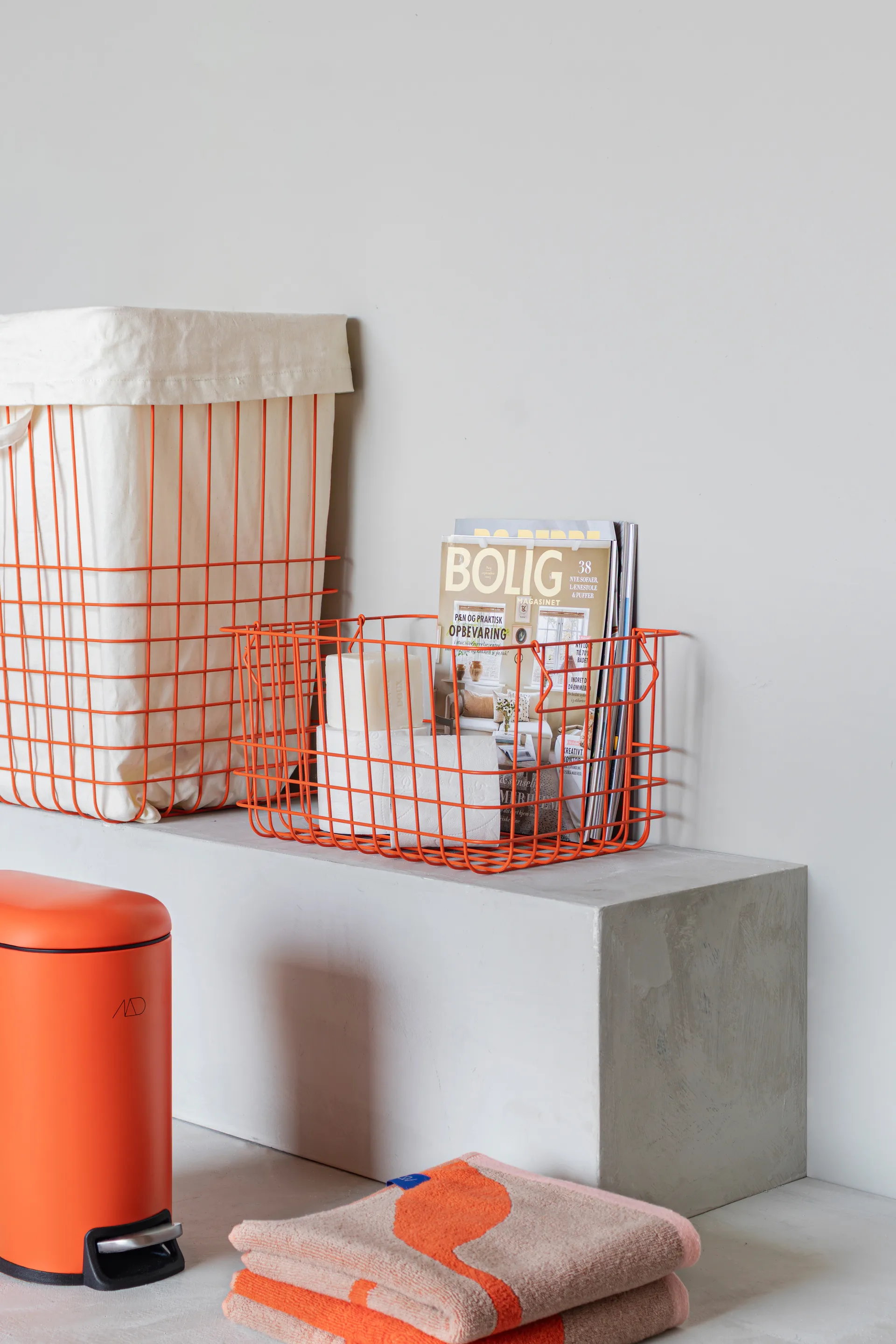 Mini-Walther κάδος pedal 5 L, Πορτοκαλί Mette Ditmer