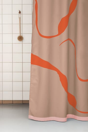 Κουρτίνα μπάνιου Nova Arte 150 x 200 εκ. - Λατέ-πορτοκαλί - Mette Ditmer