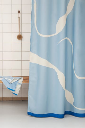 Κουρτίνα μπάνιου Nova Arte 150 x 200 εκ. - Γαλάζιο-υπόλευκο - Mette Ditmer