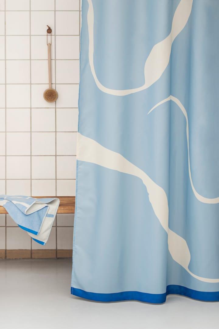 Κουρτίνα μπάνιου Nova Arte 150 x 200 εκ. - Γαλάζιο-υπόλευκο - Mette Ditmer
