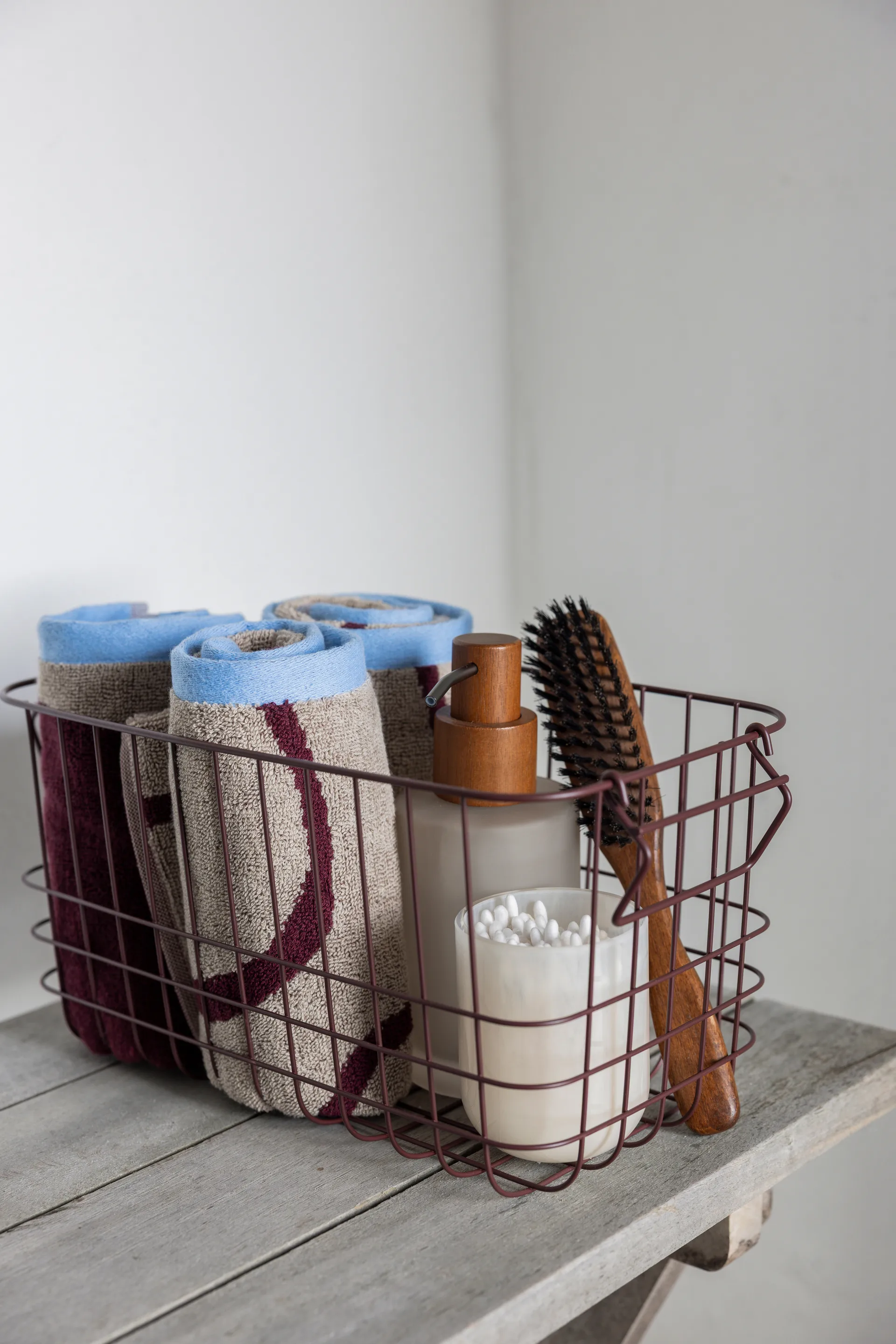 Πετσέτα επισκεπτών Nova Arte 40 x 55 εκ., 2 τεμ., Wine-sand Mette Ditmer