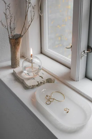 Opal δίσκος - Linen, 14x25,5 cm - Mette Ditmer