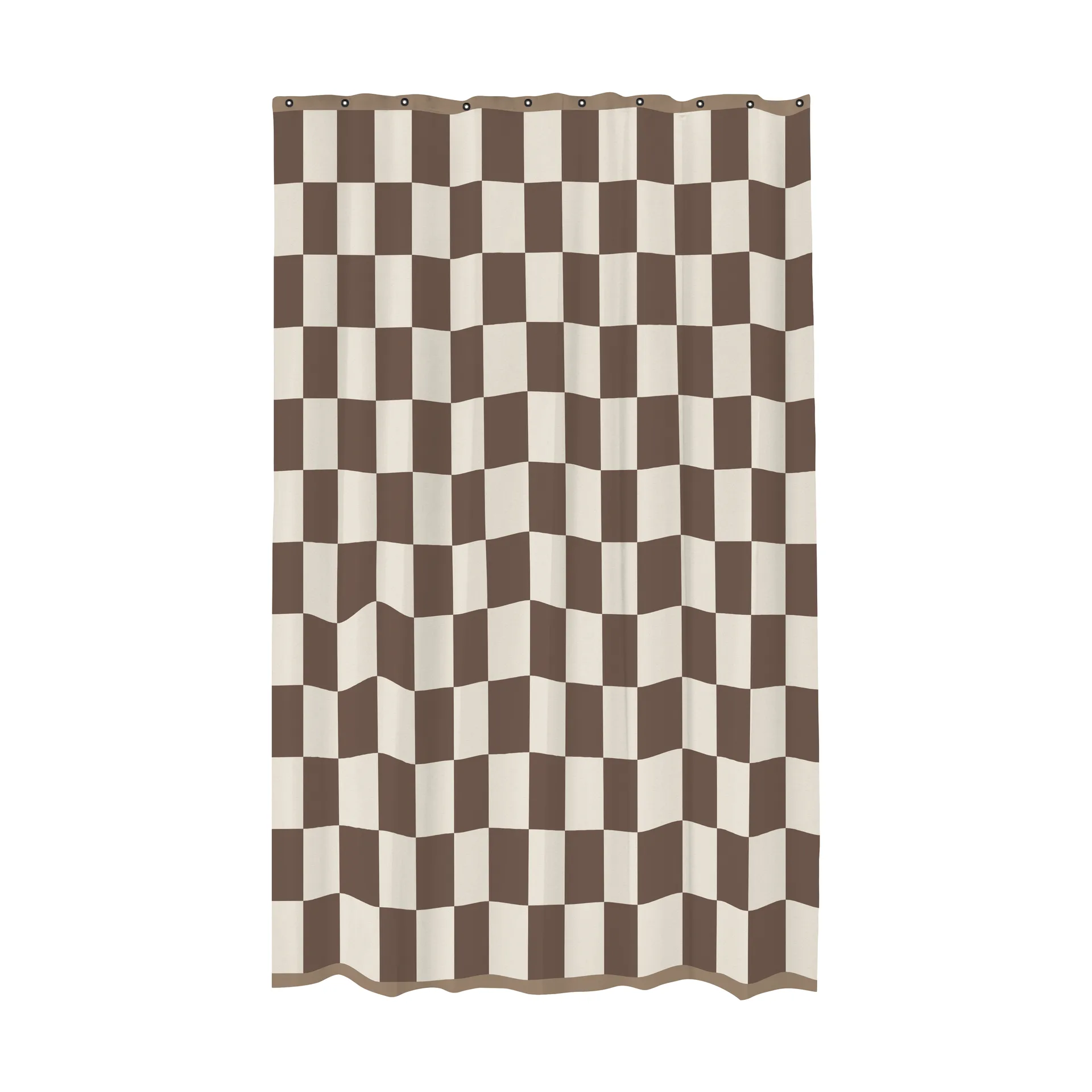 Retro κουρτίνα μπάνιου 150x200 εκ., Καφέ Mette Ditmer