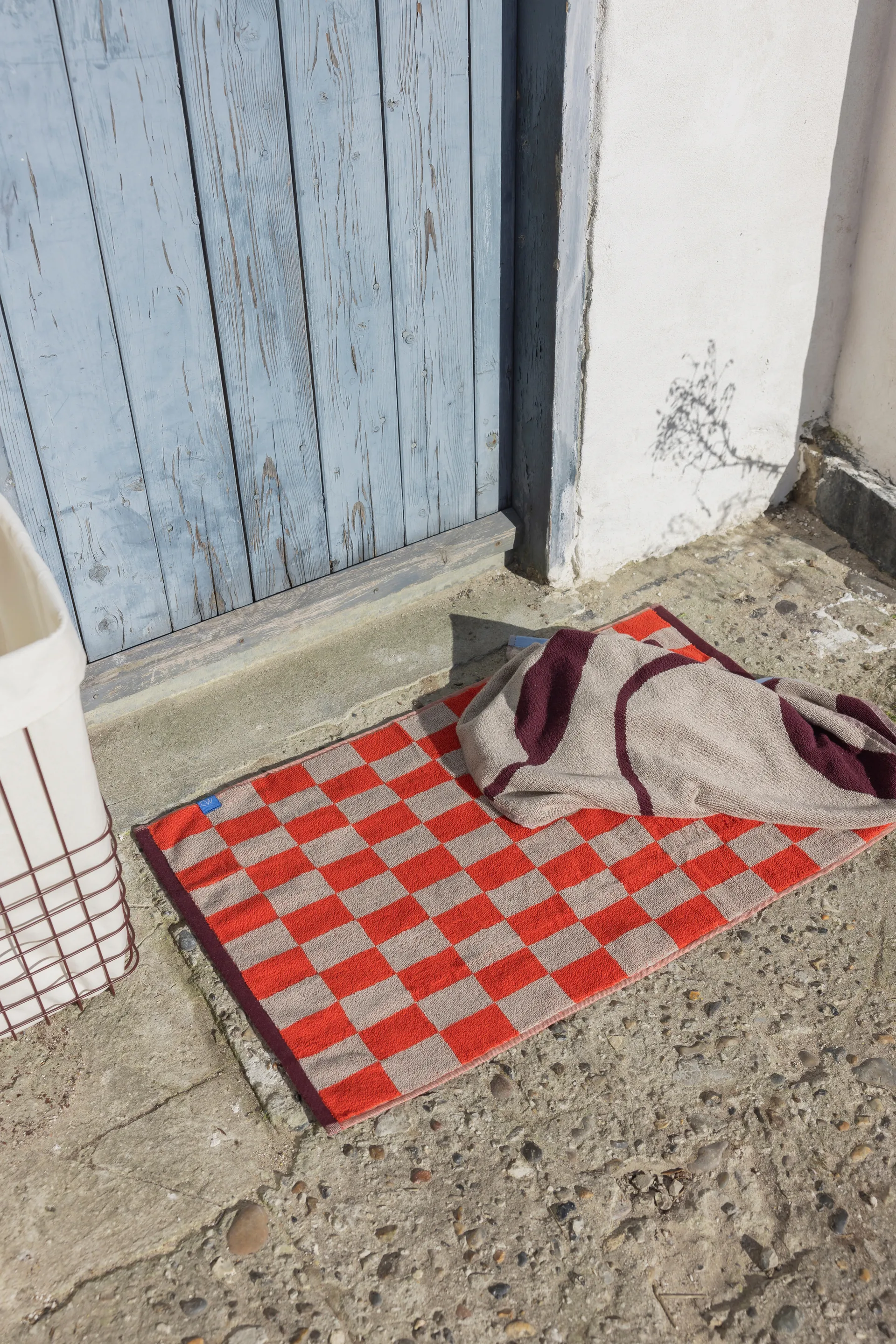 Retro χαλάκι μπάνιου 50x80 εκ., Dark orange Mette Ditmer