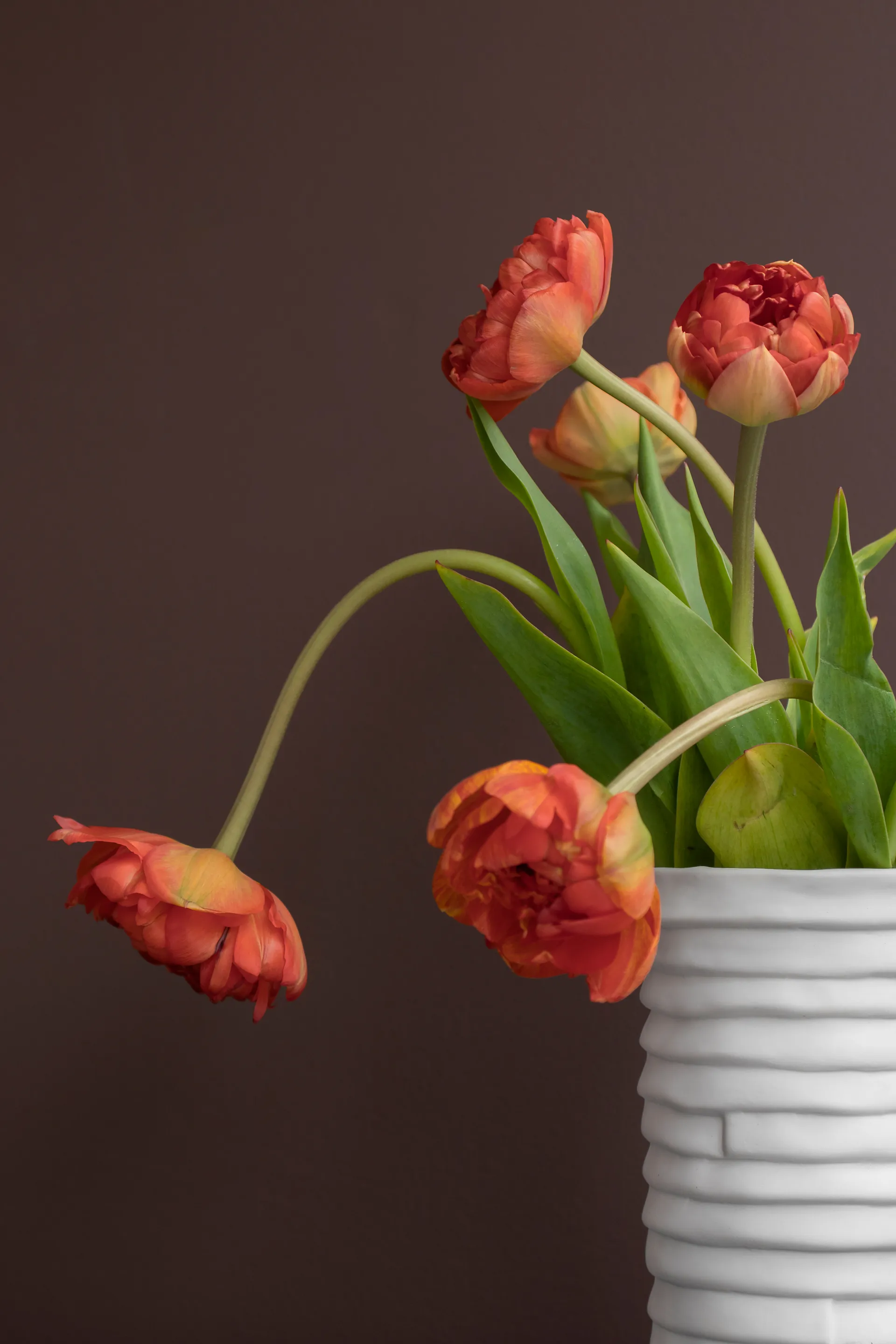 Βάζο Ribbon, μεγάλο 20 εκ., Υπόλευκο Mette Ditmer