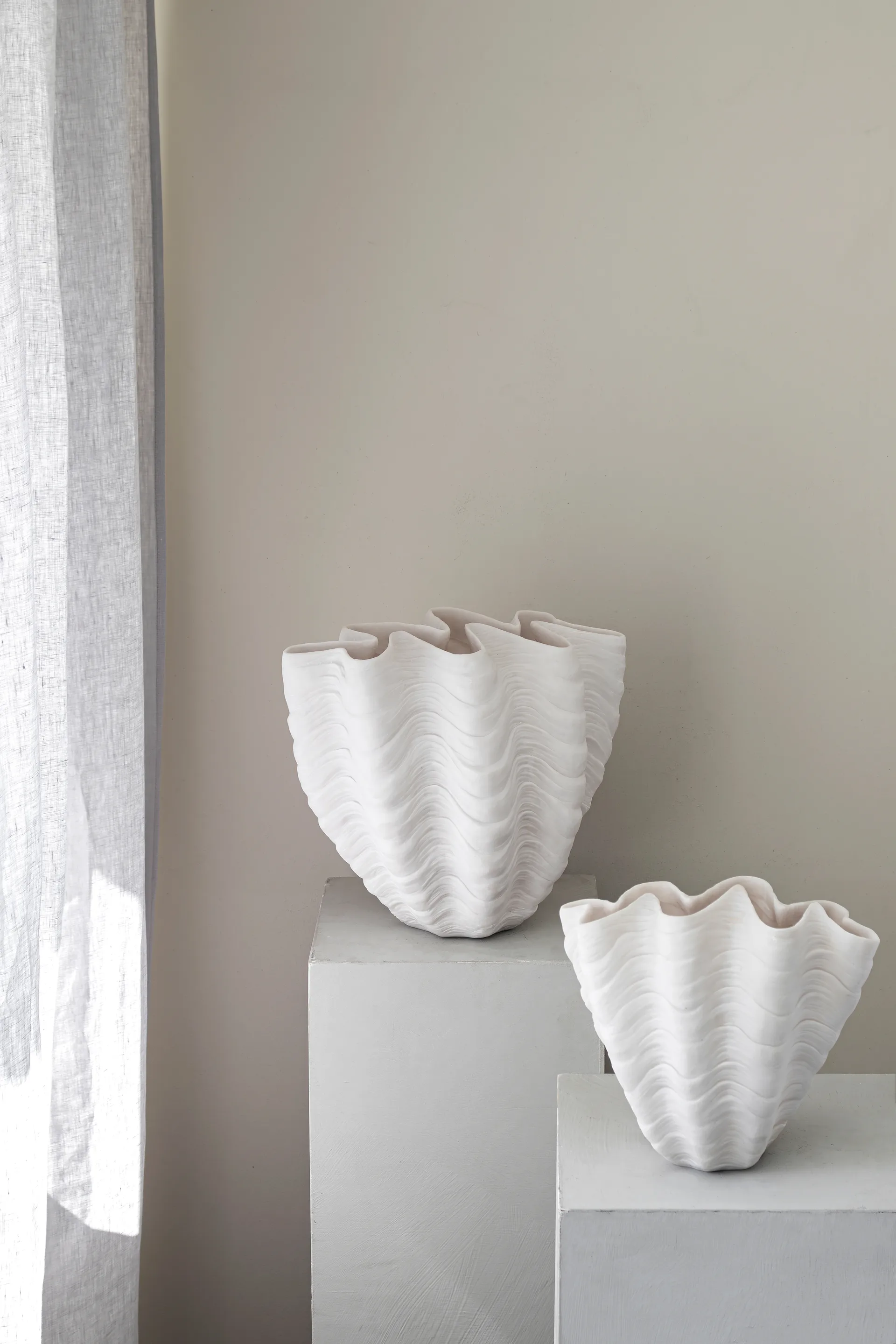 Βάζο Shell, Small, 22 cm, white Mette Ditmer