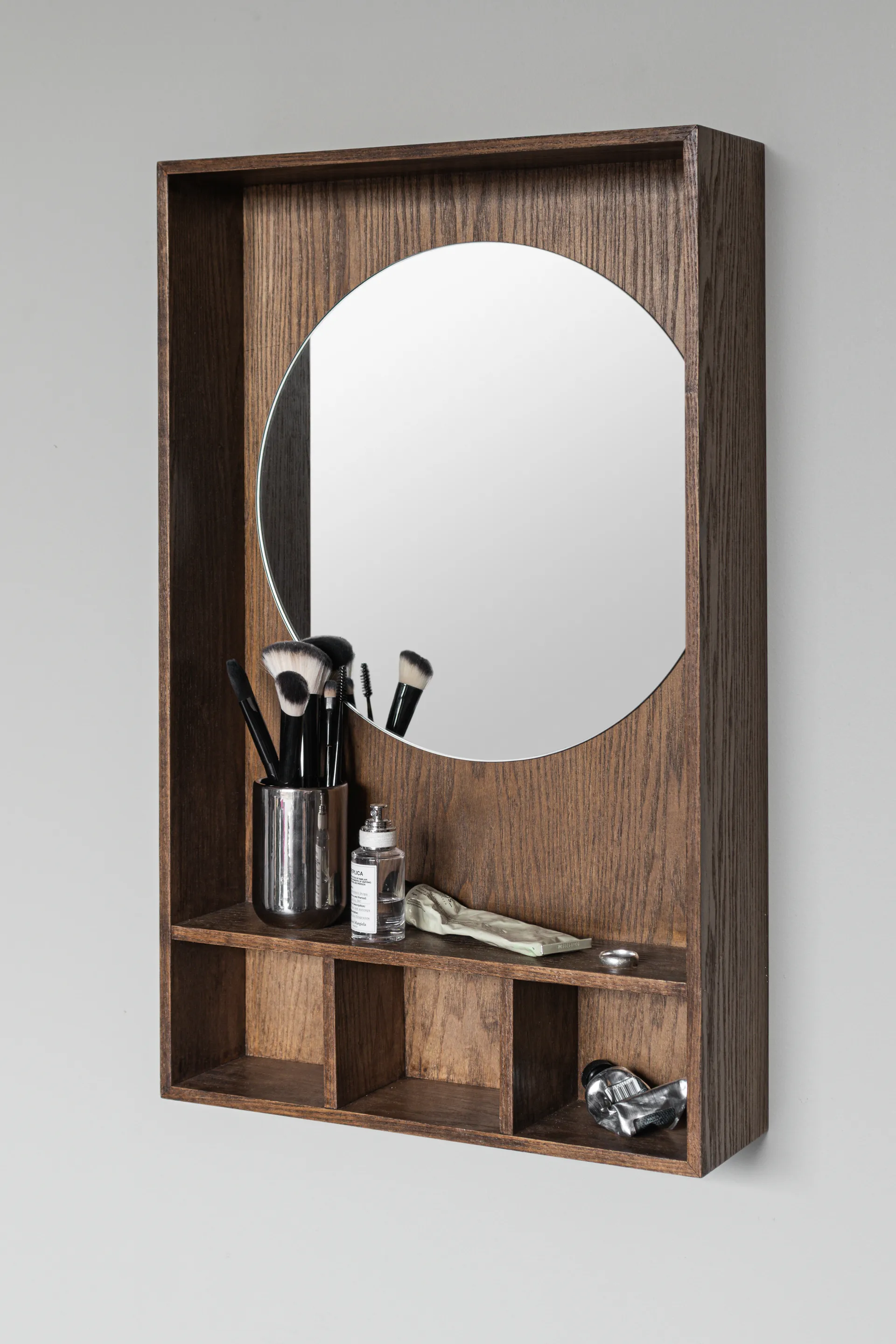 Show-me καθρέφτης με ράφι small, Dark oiled Mette Ditmer