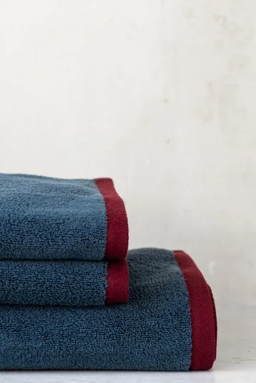 Soft πετσέτα μπάνιου 70x133 εκ. - Midnight blue-light grey - Mette Ditmer