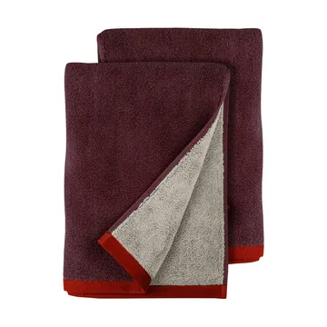 Soft guest towel 40x55 cm 2-pack - Red-Grey (κόκκινο-γκρι), 40x55 εκ. - Mette Ditmer