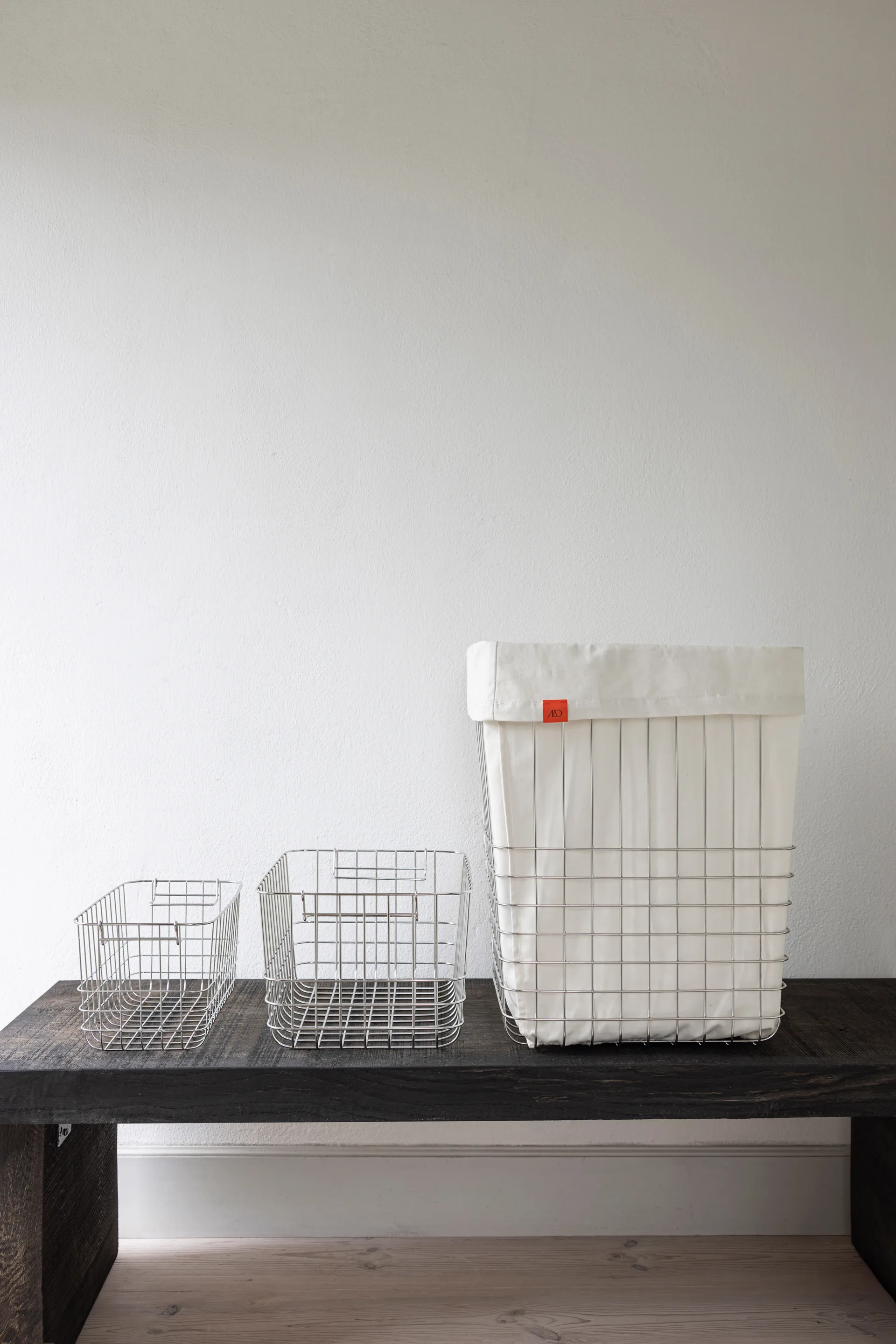 Καλάθι αποθήκευσης Store-it με βαμβακερή σακούλα large, Chrome Mette Ditmer