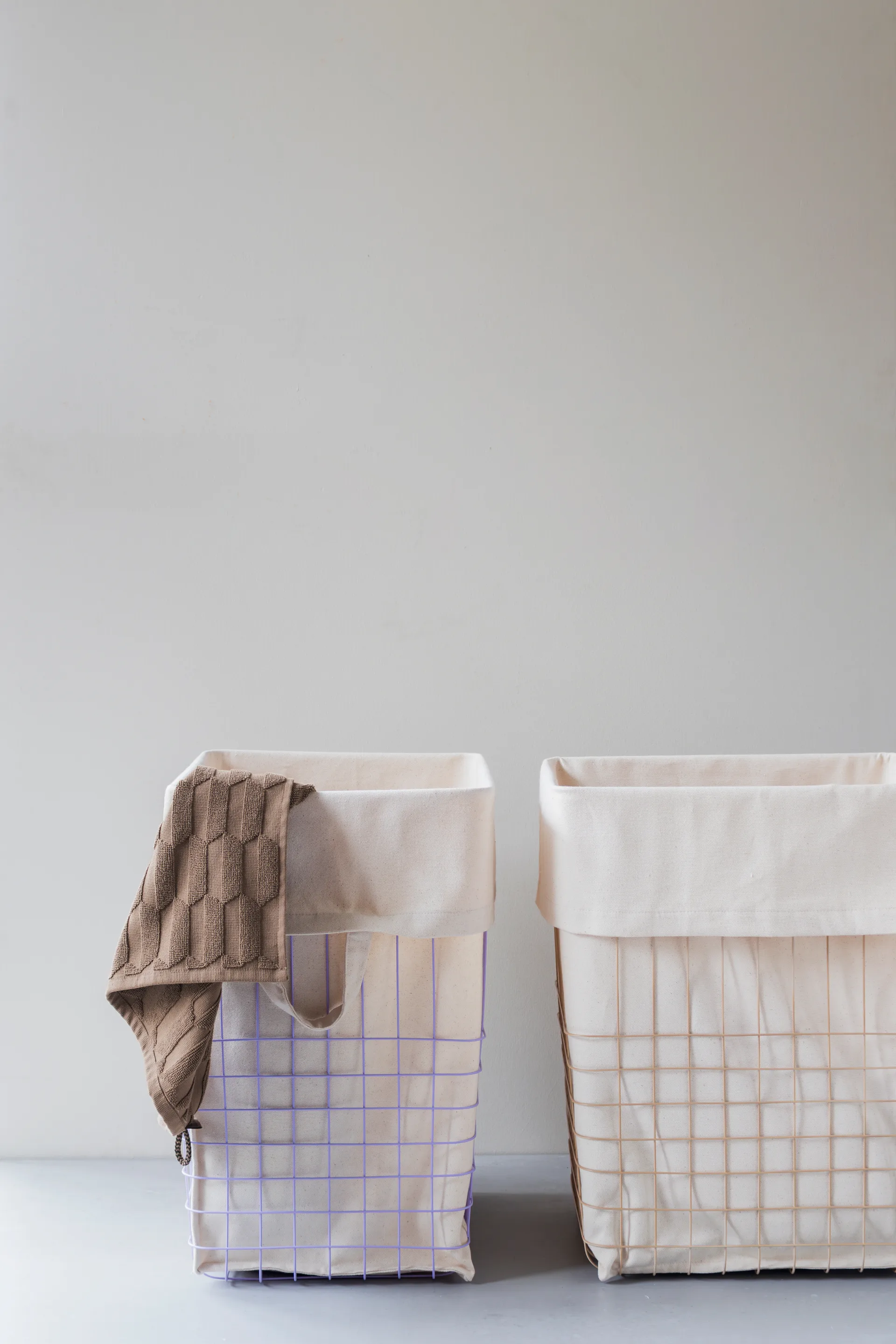 Καλάθι αποθήκευσης Store-it με βαμβακερή σακούλα large, Sand Mette Ditmer