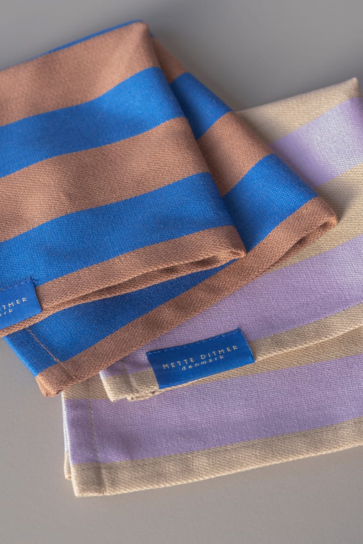 Πανί πιάτων Stripes 33x33 cm σετ 2 τεμαχίων, Blush Mette Ditmer