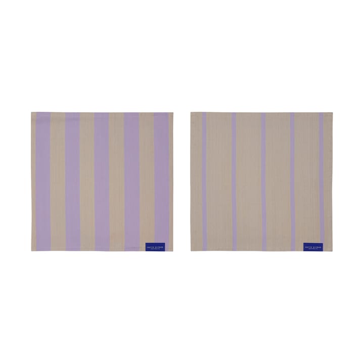 Πανί πιάτων Stripes 33x33 cm σετ 2 τεμαχίων - Sand - Mette Ditmer