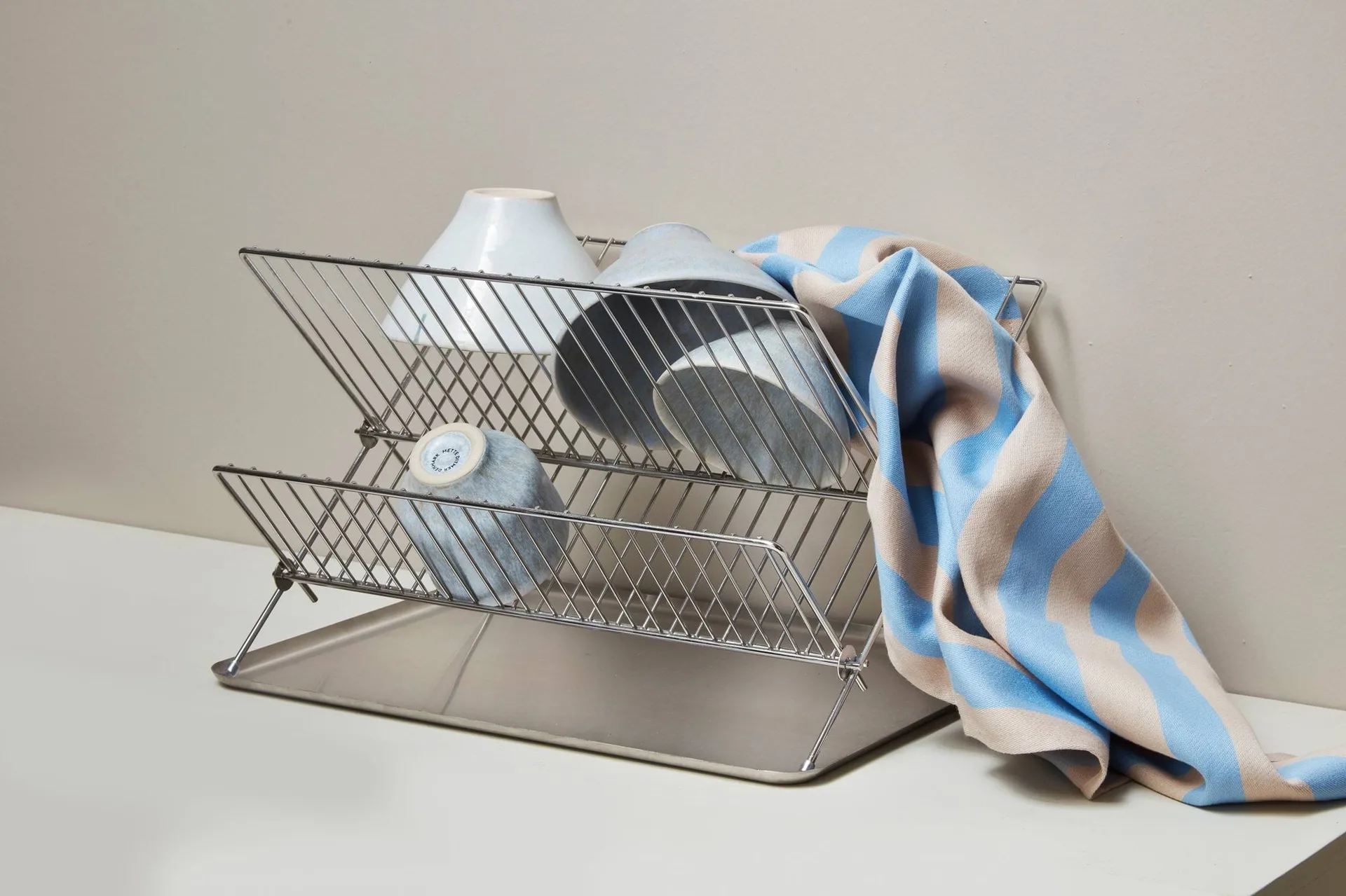 Πετσέτα κουζίνας Stripes 50x70 cm 2-pack, Blue-Beige (μπλε-μπεζ), 50x70 εκ. Mette Ditmer