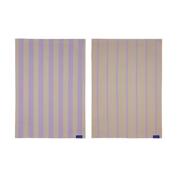 Πετσέτα κουζίνας Stripes 50x70 cm 2-pack - Sand - Mette Ditmer