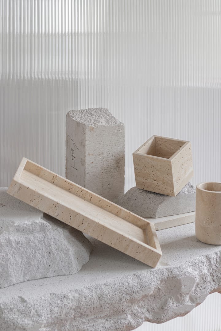 Travertine κύβος 10x10 cm, Λίνο Mette Ditmer