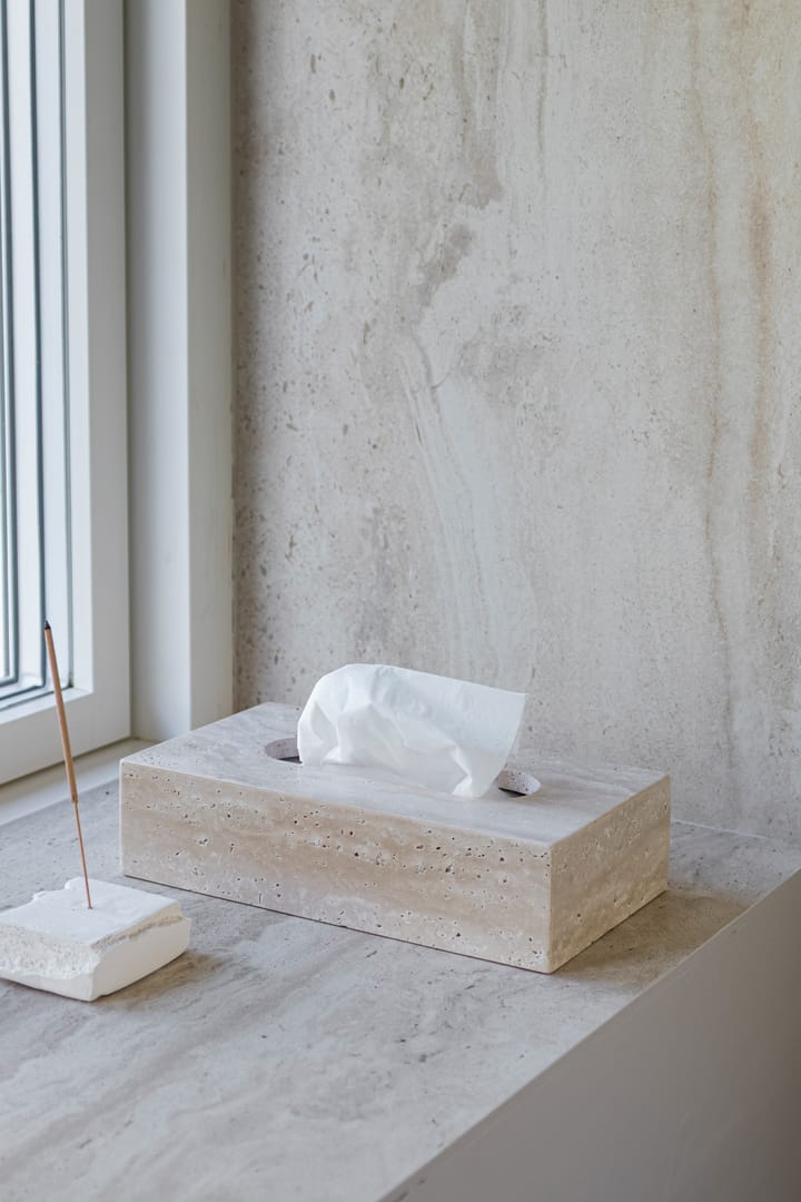 Κουτί χαρτομάντηλων Travertine 14x25,5 cm, Λινό Mette Ditmer