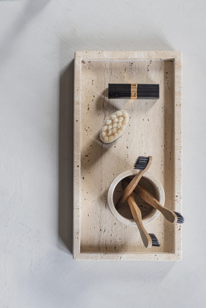 Travertine διακοσμητικός δίσκος 16x31 cm, Λίνο Mette Ditmer