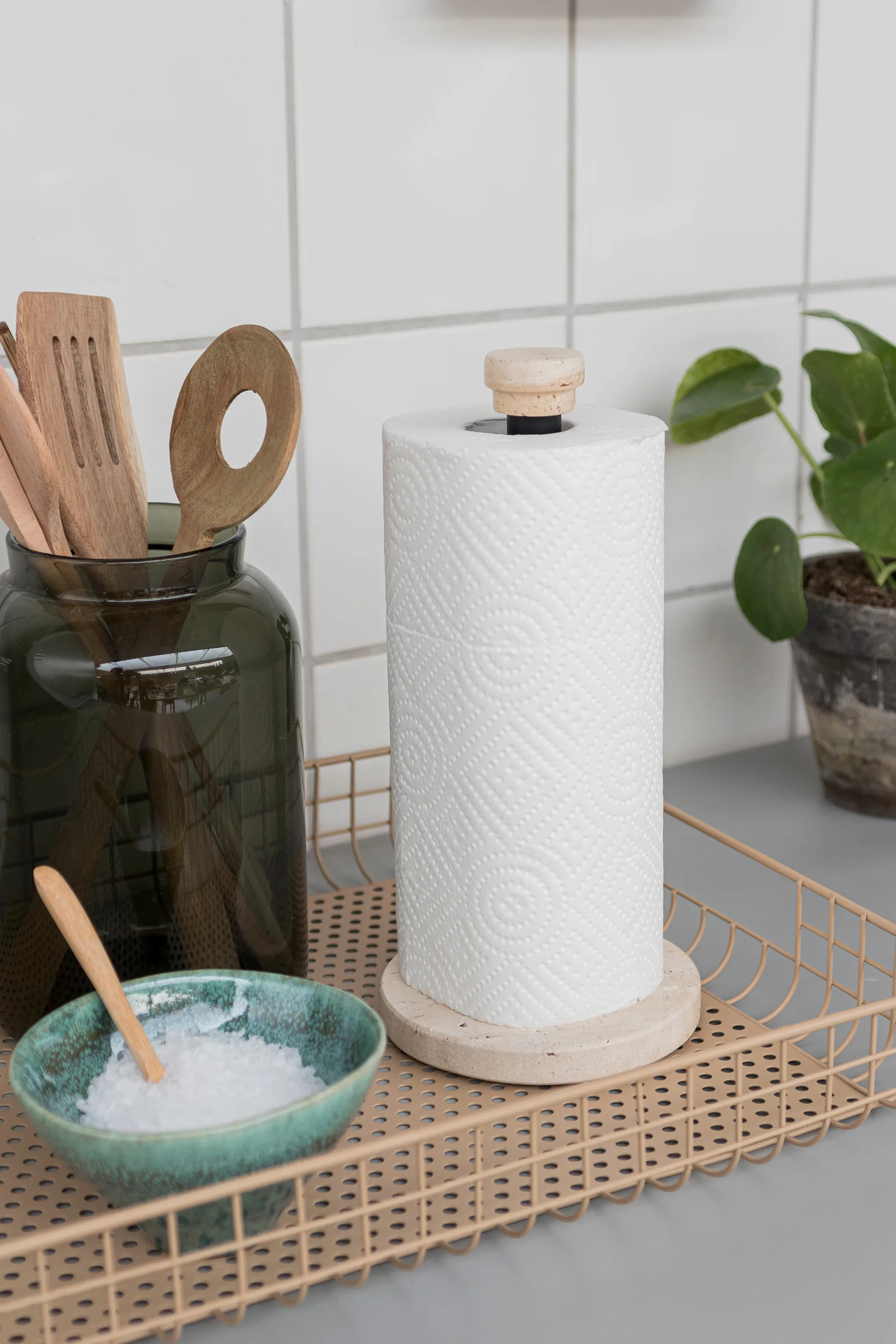 Travertine θήκη για χαρτί κουζίνας, Λινό Mette Ditmer