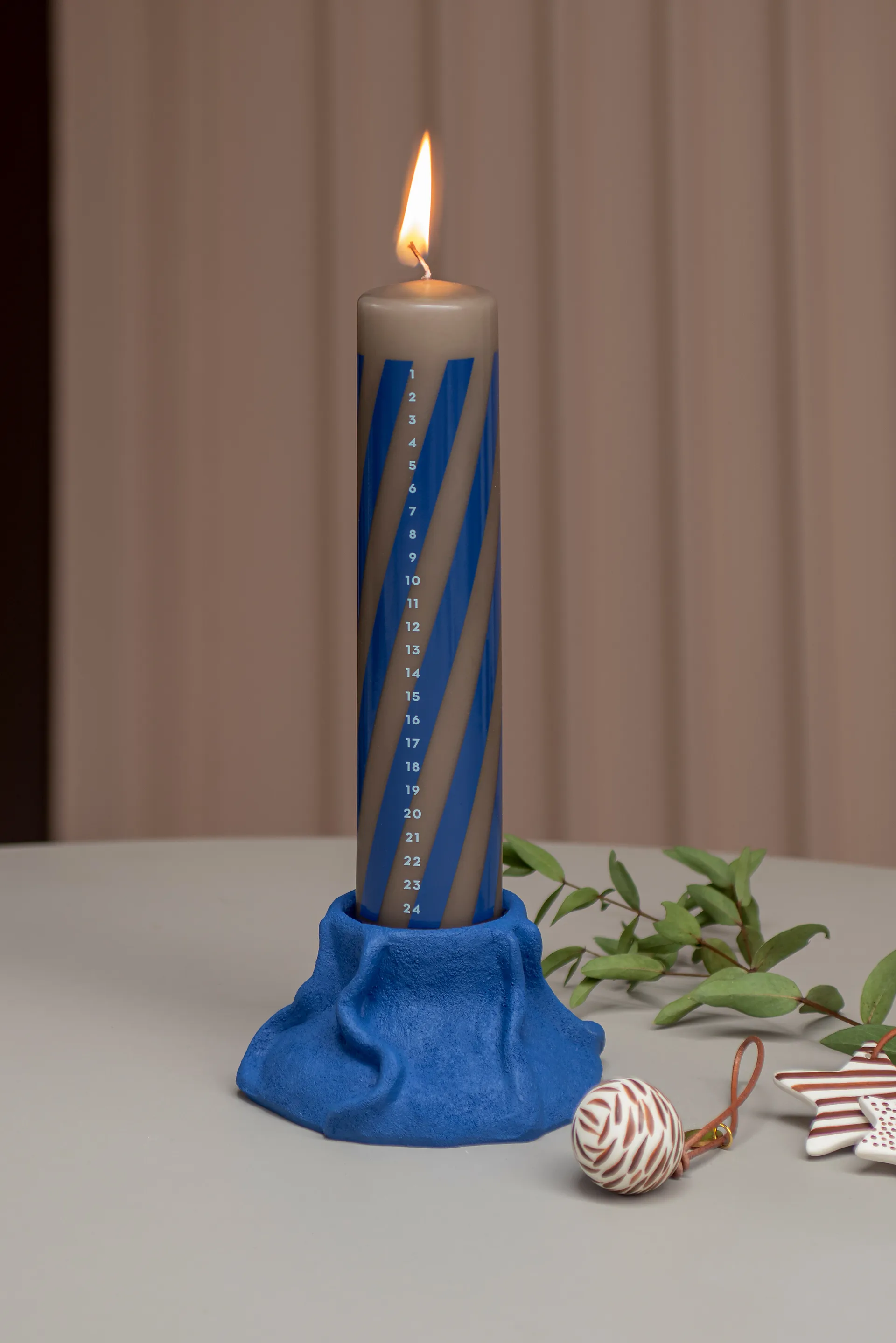 Κερί Twentyfour advent 25 εκ., Μπλε του κοβαλτίου Mette Ditmer
